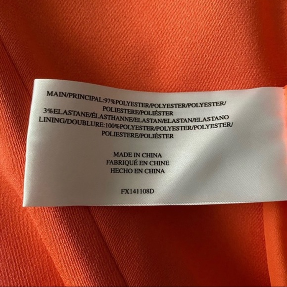 NWT Finders Keepers Orange Structured Mini Dress - Picture 8 of 10